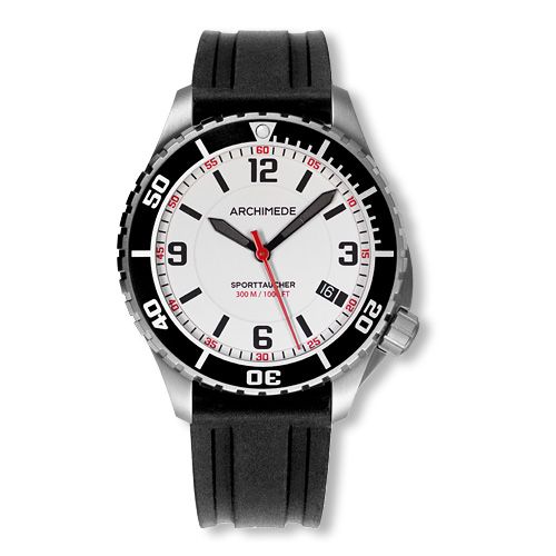 Archimede SportTaucher Stainless Steel White Rubber