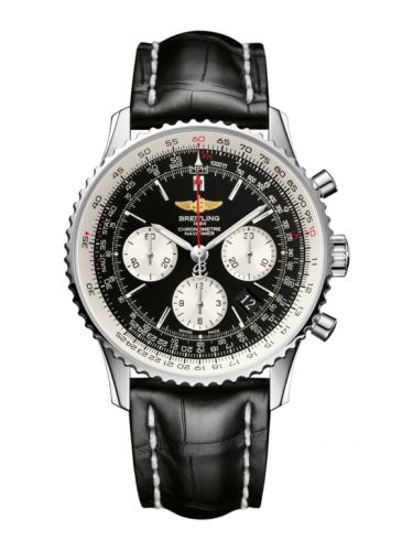 Breitling Navitimer 01 43 Stainless Steel Black Alligator Pin