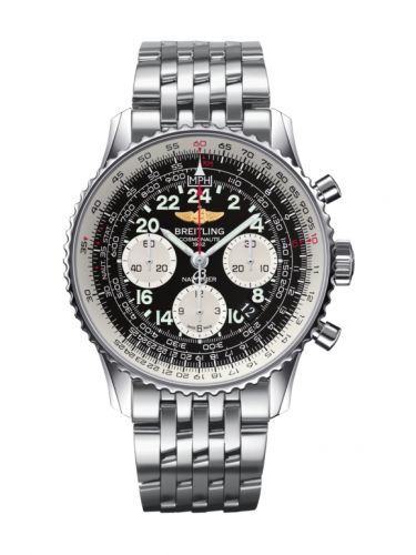 Breitling Cosmonaute Stainless Steel Black Bracelet