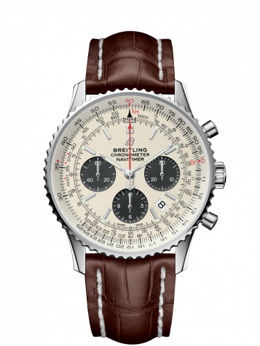 Breitling Navitimer 1 B01 Chronograph 43 Stainless Steel Silver Croco Pin