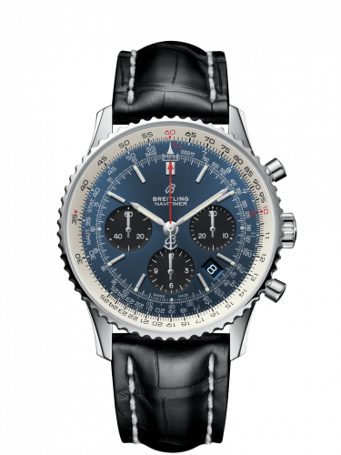 Breitling Navitimer 1 B01 Chronograph 43 Stainless Steel Blue Croco Pin