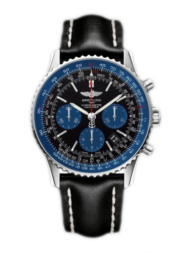 Breitling Navitimer 01 43 Stainless Steel Blue Edition Calf Pin