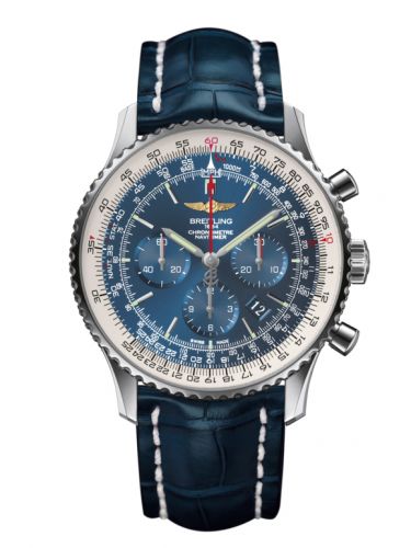 Breitling Navitimer 01 46 Stainless Steel Aurora Blue Croco Pn