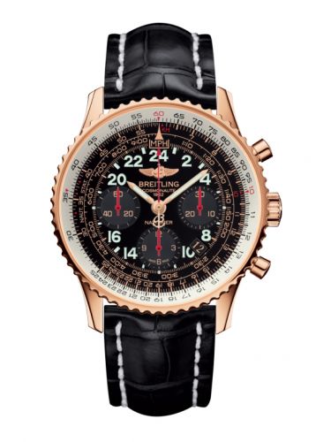 Breitling Cosmonaute Red Gold Black Croco