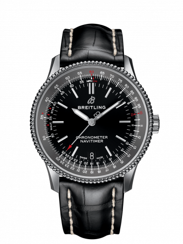 Breitling Navitimer 1 38 Automatic Stainless Steel Black Croco Pin