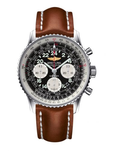 Breitling Cosmonaute Stainless Steel Black Calf