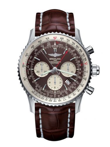 Breitling Navitimer Rattrapante Stainless Steel Panamerican Bronze Croco Pin