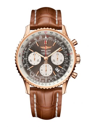 Breitling Navitimer 01 43 Red Gold Bronze Alligator
