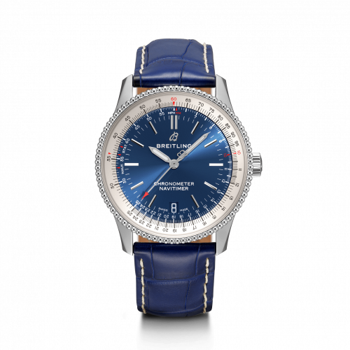 Breitling Navitimer 1 38 Automatic Stainless Steel Blue Croco Folding