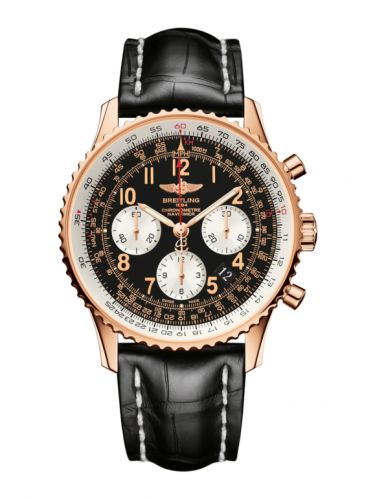 Breitling Navitimer 01 43 Red Gold Black Arabic Croco Pin