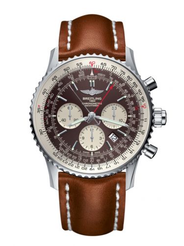 Breitling Navitimer Rattrapante Stainless Steel Panamerican Bronze Calf Pin