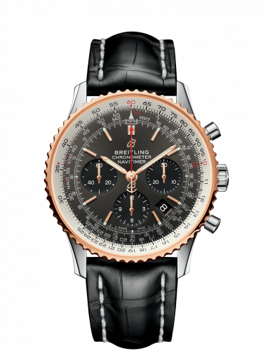 Breitling Navitimer 1 B01 Chronograph 43 Stainless Steel Red Gold Grey Croco Pin