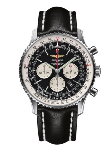 Breitling Navitimer 01 46 Stainless Steel Black Calf Pin