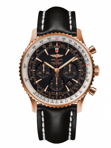 Breitling Navitimer 01 46 Red Gold Black Calf Pin