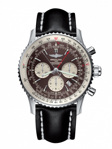 Breitling Navitimer Rattrapante Stainless Steel Panamerican Bronze Calf Pin
