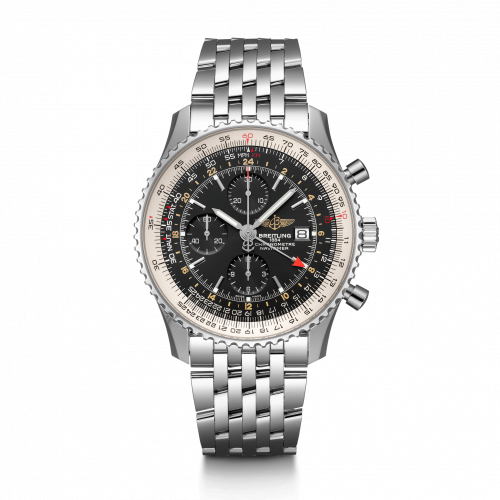 Breitling Navitimer World Stainless Steel Black Bracelet