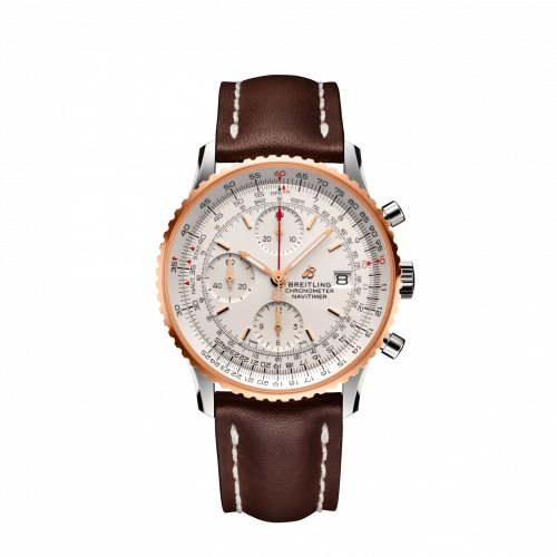 Breitling Navitimer 1 Chronograph 41 Stainless Steel Red Gold Silver Croco Pin
