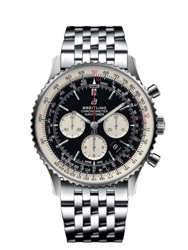 Breitling Navitimer 1 B01 Chronograph 46 Stainless Steel Black Bracelet