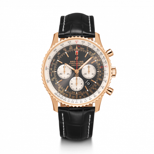 Breitling Navitimer 1 B01 Chronograph 46 Red Gold Anthracite Croco Folding