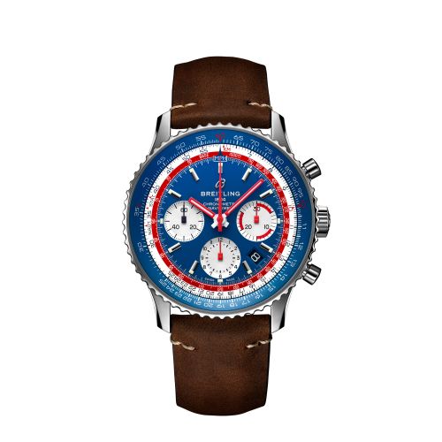 Breitling Navitimer 1 B01 Chronograph 43 Stainless Steel Airline Editions Pan Am Calf Folding