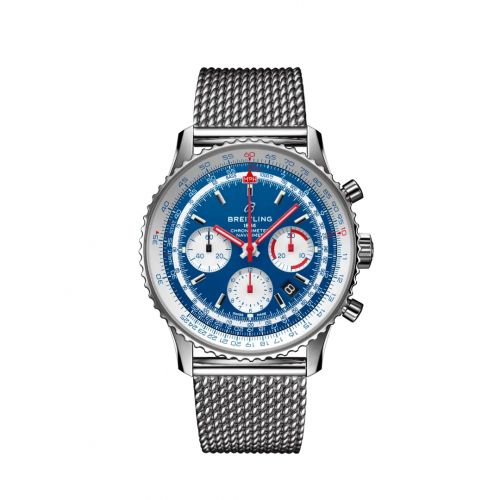 Breitling Navitimer 1 B01 Chronograph 43 Stainless Steel Airline Editions American Airlines Mesh