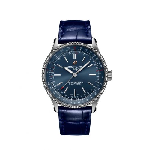 Breitling Navitimer 1 35 Automatic Stainless Steel Blue Croco Folding