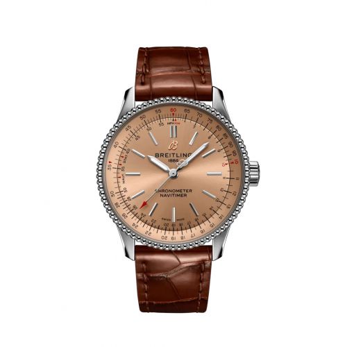 Breitling Navitimer 1 35 Automatic Stainless Steel Copper Croco Pin