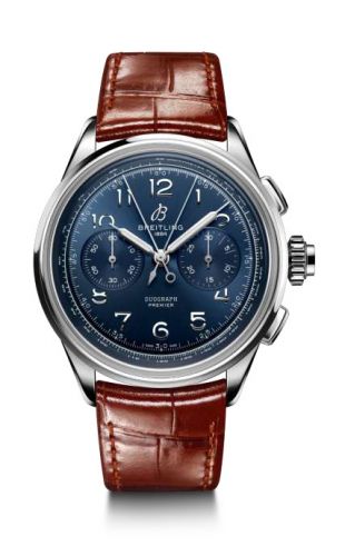 Breitling Premier Heritage B15 Duograph 42 Stainless Steel Blue