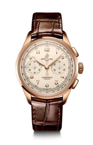 Breitling Premier Heritage B09 Chronograph 40 Red Gold Silver