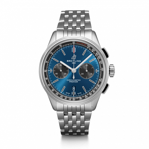 Breitling Premier B01 Chronograph 42 Stainless Steel Blue Bracelet