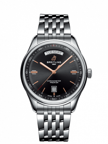 Breitling Premier Automatic Day & Date 40 Stainless Steel Black Bracelet