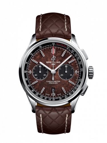 Breitling Premier B01 Chronograph 42 Bentley Centenary Stainless Steel Wood Calf Folding