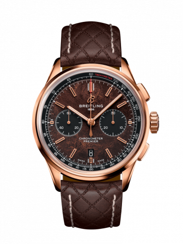 Breitling Premier B01 Chronograph 42 Bentley Centenary Red Gold Wood Calf Pin