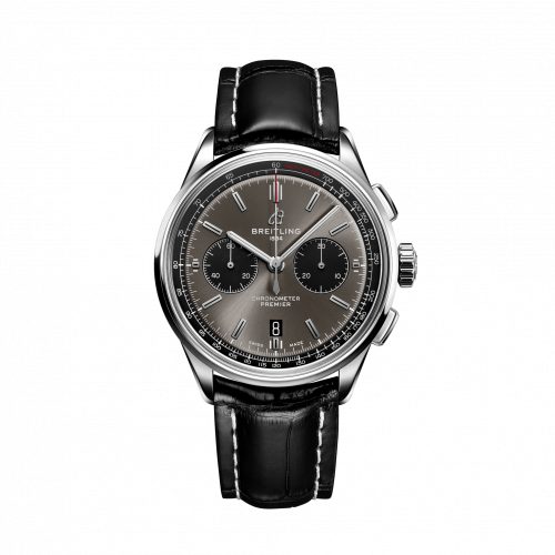 Breitling Premier B01 Chronograph 42 Stainless Steel Anthracite Croco Folding