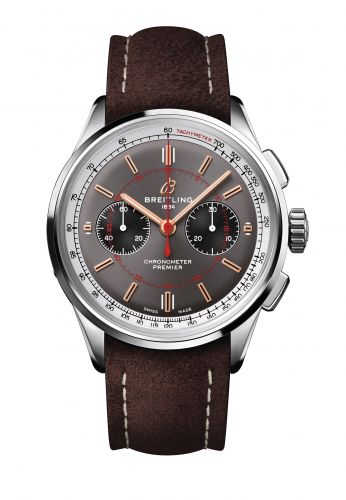 Breitling Premier B01 Chronograph 42 Stainless Steel Wheels and Waves Nubuck Pin