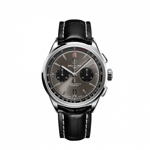 Breitling Premier B01 Chronograph 42 Stainless Steel Anthracite Croco Pin