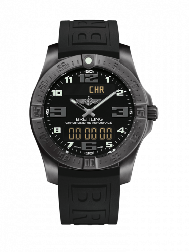 Breitling Aerospace Evo Night Mission Black Rubber Folding