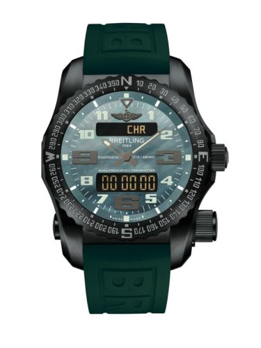 Breitling Emergency II Night Mission Green Mother-of-Pearl Rubber Folding