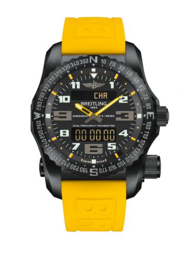 Breitling Emergency II Night Mission Black-Yellow Rubber Folding
