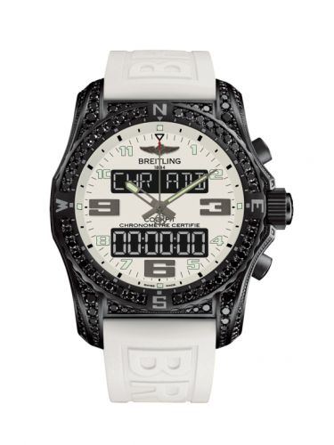 Breitling Cockpit B50 Night Mission Diamondworks Titanium White Rubber Folding