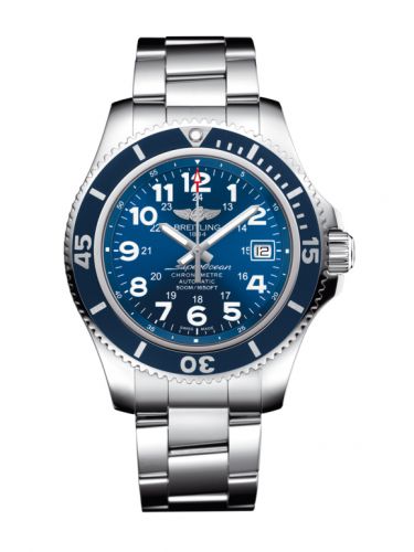 Breitling Superocean II 42 Stainless Steel Blue Mariner Blue Bracelet