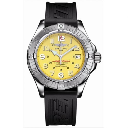 Breitling Superocean Arrow Hand Yellow Rubber