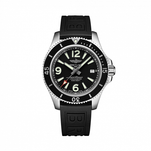 Breitling Superocean 42 Stainless Steel Black Rubber Pin