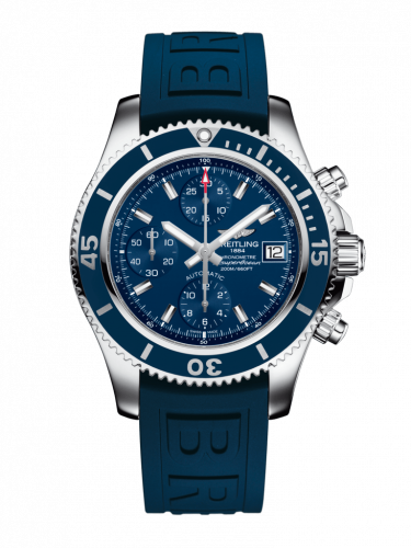 Breitling Superocean Chronograph 42 Stainless Steel Blue Rubber Pin