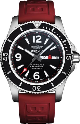 Breitling Superocean 44 Stainless Steel Black Rubber Pin IRONMAN