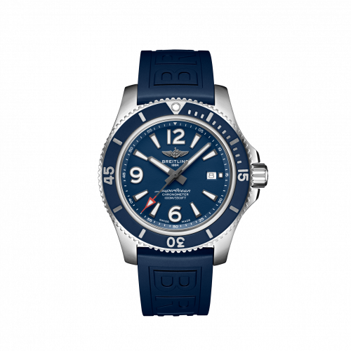 Breitling Superocean 44 Stainless Steel Blue Rubber Pin