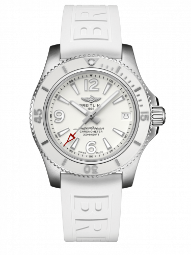 Breitling Superocean 36 Stainless Steel White Rubber Pin
