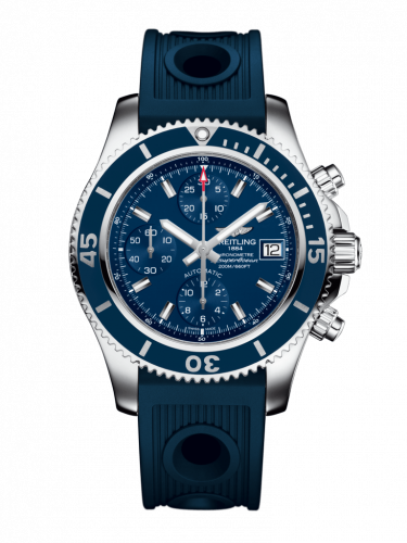 Breitling Superocean Chronograph 42 Stainless Steel Blue Rubber Folding