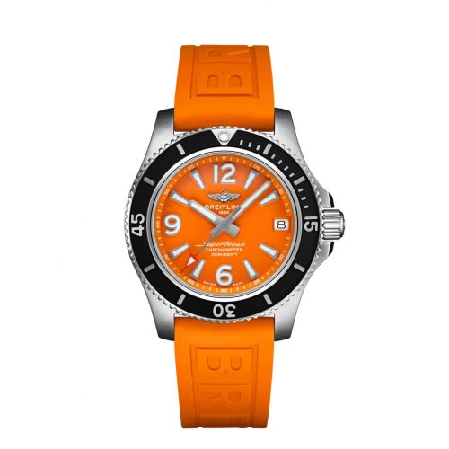 Breitling Superocean 36 Stainless Steel Orange Rubber