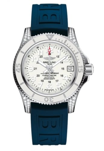 Breitling Superocean II 36 Diamond White Rubber